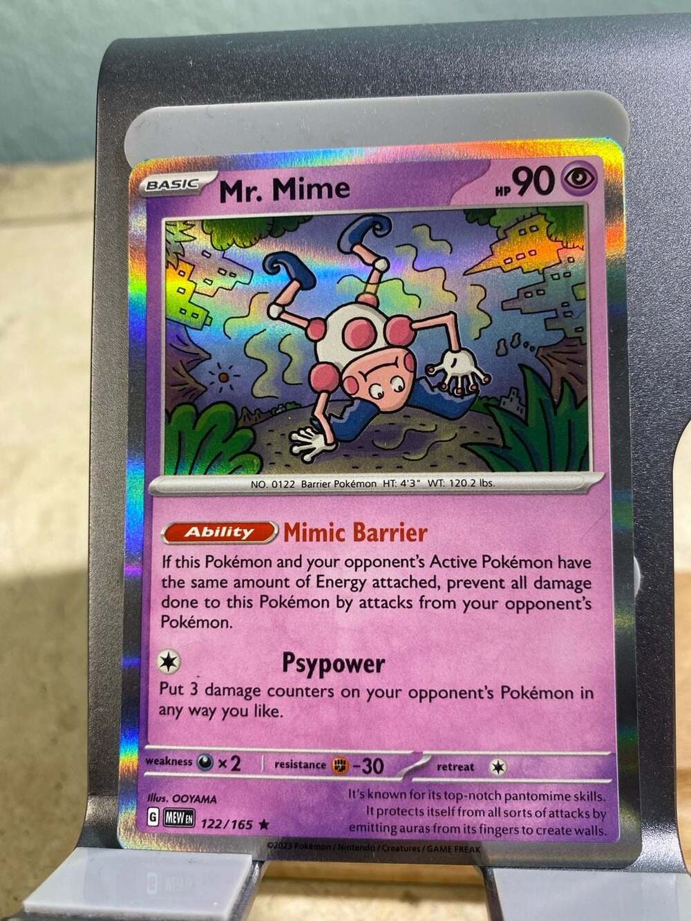 Mr. Mime 122/165 Holo Rare Scarlet & Violet 151 Pokemon Card